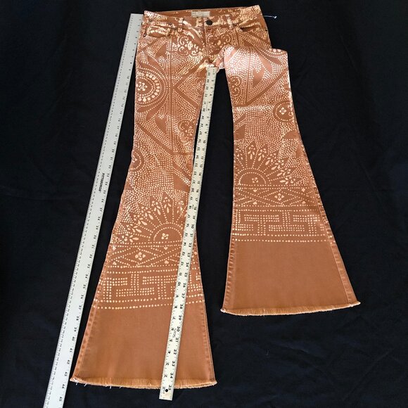 Rare Free People Discharge Bali Flare Jeans Sz 26 - Picture 10 of 16